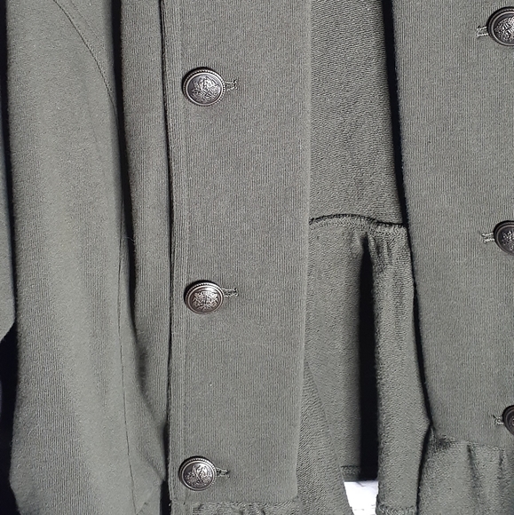 NEW Torrid 4X Olive Peplum Military Jacket - Picture 8 of 8